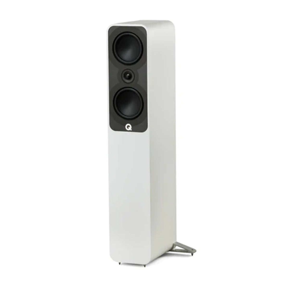 Q Acoustics 5040 Floorstanding Speaker Satin White (Single Speaker) - 2 x 5  Mid/Bass Drivers, 1 Tweeter - Stereo System for Home Entertainment