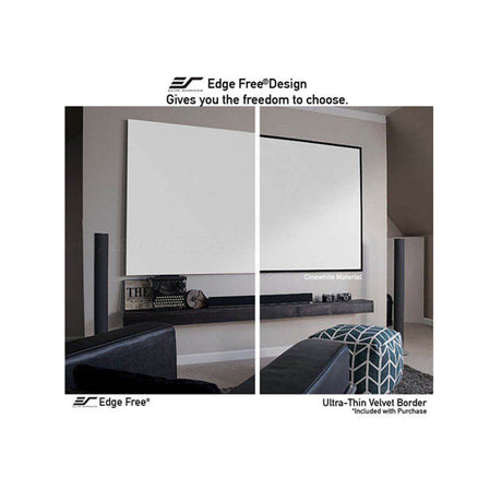 Elite Screens AR110WH2 Aeon Series - 110 Inches CineWhite Edge Free/Edgeless Fixed Frame Projection Screen