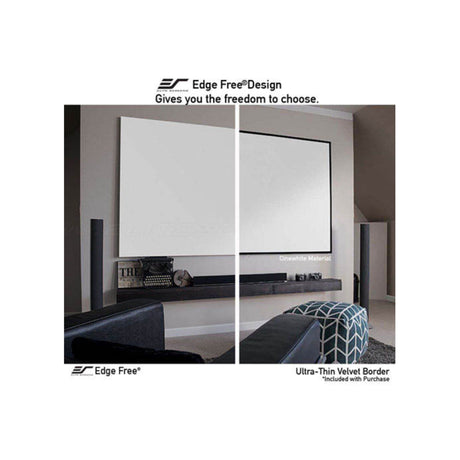 Elite Screens AR120WH2 Aeon Series - 120 Inches CineWhite Edge Free/Edgeless Fixed Frame Projection Screen
