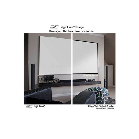 Elite Screens AR135DHD3 Aeon Series - 135 Inches CineGrey 3D Edge Free/Edgeless Fixed Frame Projection Screen