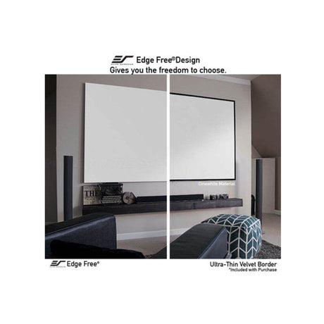 Elite Screens AR150WH2 Aeon Series - 150 Inches CineWhite Edge Free/Edgeless Fixed Frame Projection Screen