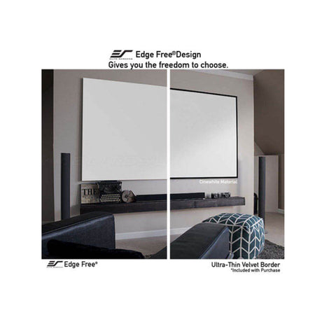 Elite Screens AR90H-CLR Aeon CLR - 90 Inches CineGrey Edge Free Ceiling Light Rejecting Ultra Short Throw Fixed Frame Projection Screen