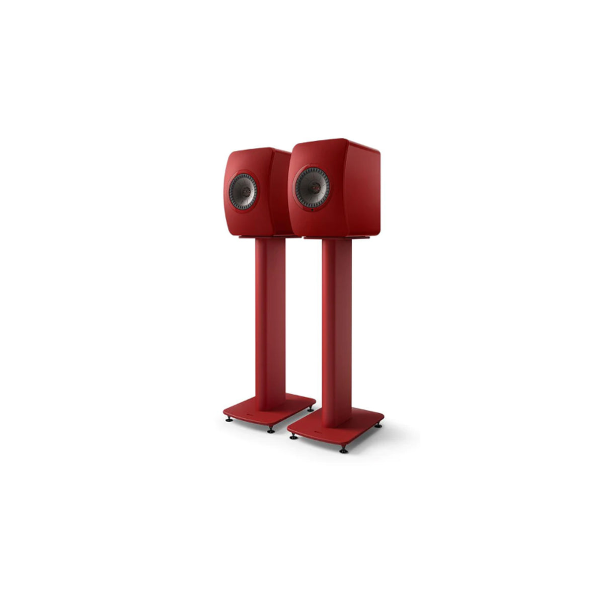 KEF S2 Floor Stands - For Kef  LS50 Series (Crimson Red)