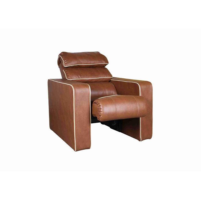 Bolero Recliner Manual Recliner with Leatherette Finish (Brown) AV Shack