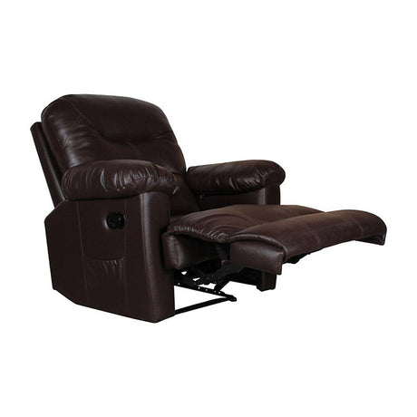 Peter Recliner- Motorised Recliner with Leatherette Finish (Dark Brown)