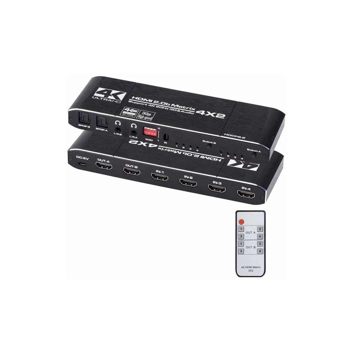 Audio Video Splitter | 1x2 HDMI Splitter | HDMI 2.0b 18Gbps Splitter 5 Volt  splitter