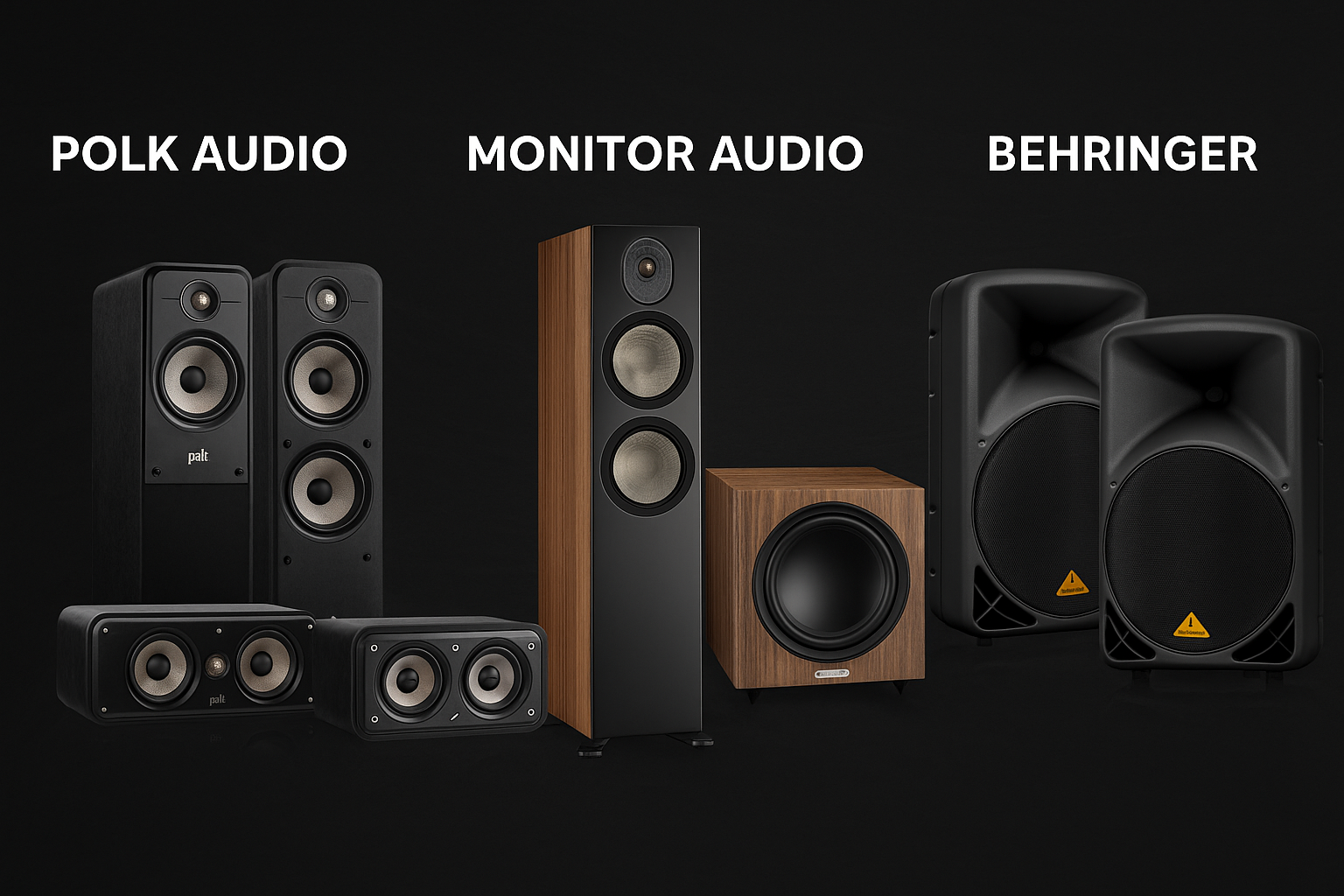Explore Premium Sound with Polk Audio, Monitor Audio & Behringer Speakers