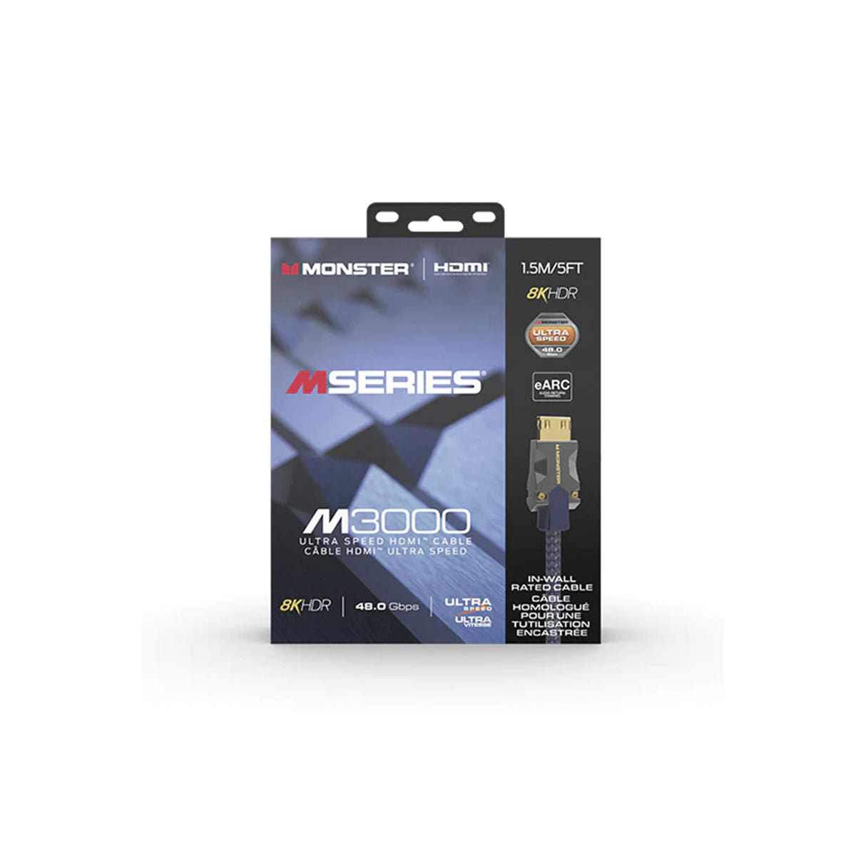 Monster M-Series 3000 (VMM10007) Certified Premium Ultra High Speed HDMI Cable - 8K, 48Gbps (1.5 Meter)