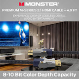 Monster M-Series 3000 (VMM10007) Certified Premium Ultra High Speed HDMI Cable - 8K, 48Gbps (1.5 Meter)