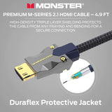 Monster M-Series 3000 (VMM10007) Certified Premium Ultra High Speed HDMI Cable - 8K, 48Gbps (1.5 Meter)