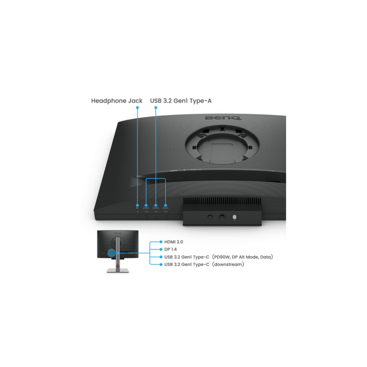 BenQ RD240Q - 24 Inches 16:10 WQXGA USB-C Ergonomic Programming Monitor , Advanced Coding Modes , Coding Hotkey, 16:10 Special Ratio