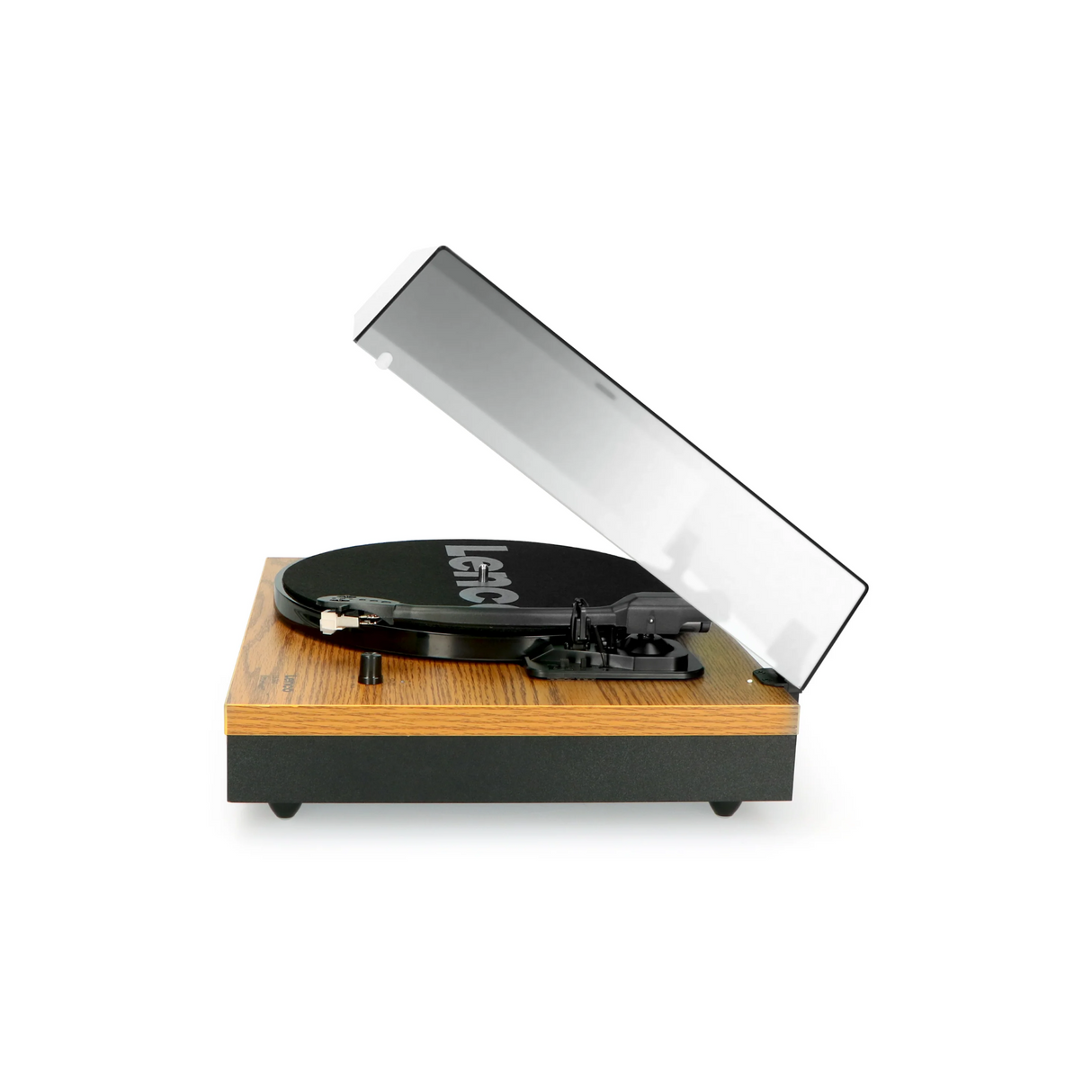 Lenco LS-300WD Record Player with Bluetooth and two Bookshelf speakers (Wood)