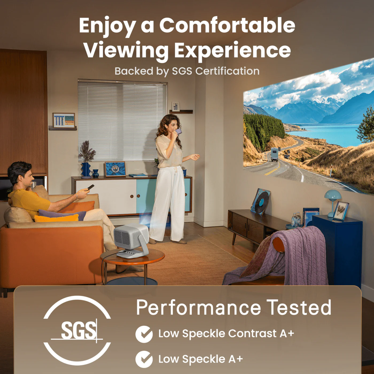 JMGO N3 4K - Triple Laser Smart 4K Portable Projector