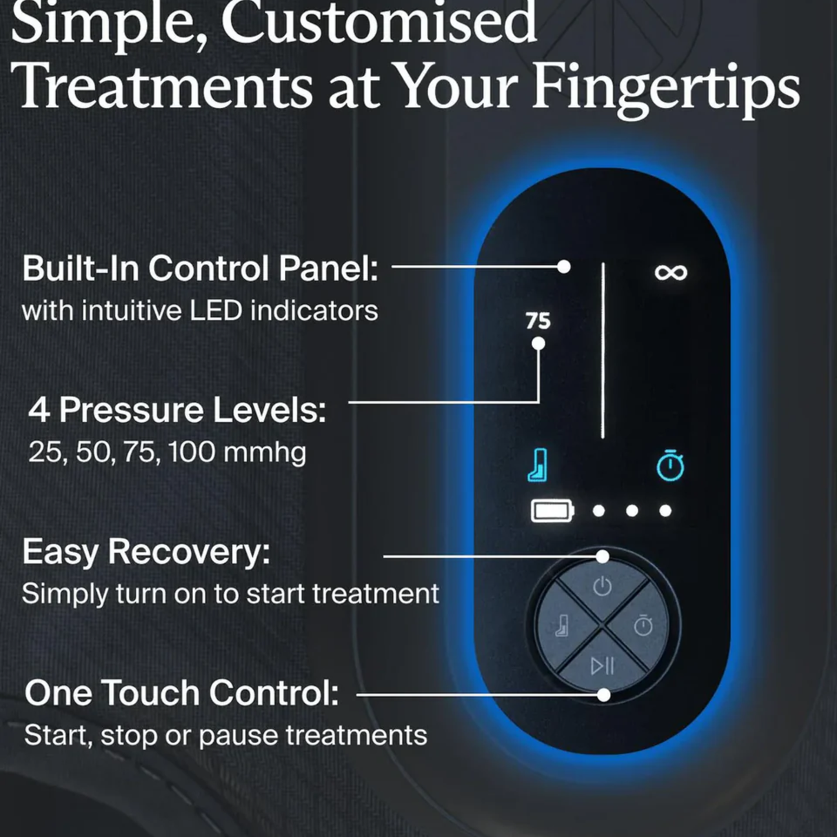 Therabody JetBoots Prime- Compression Massage Boots - Fully Wireless Air Circulation Muscle Recovery Device for Complete Pain Relief- Remote System with TruGrade & FastFlush Technology