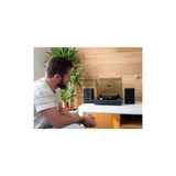Lenco LS-300BK - Record Player with Bluetooth and two Bookshelf speakers (Black)
