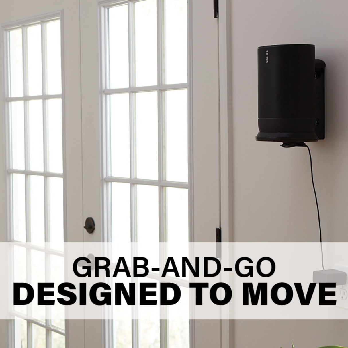 Sanus WSSMM1 Mount Designed For Sonos Move & Move 2 Speaker (Black) (Each)