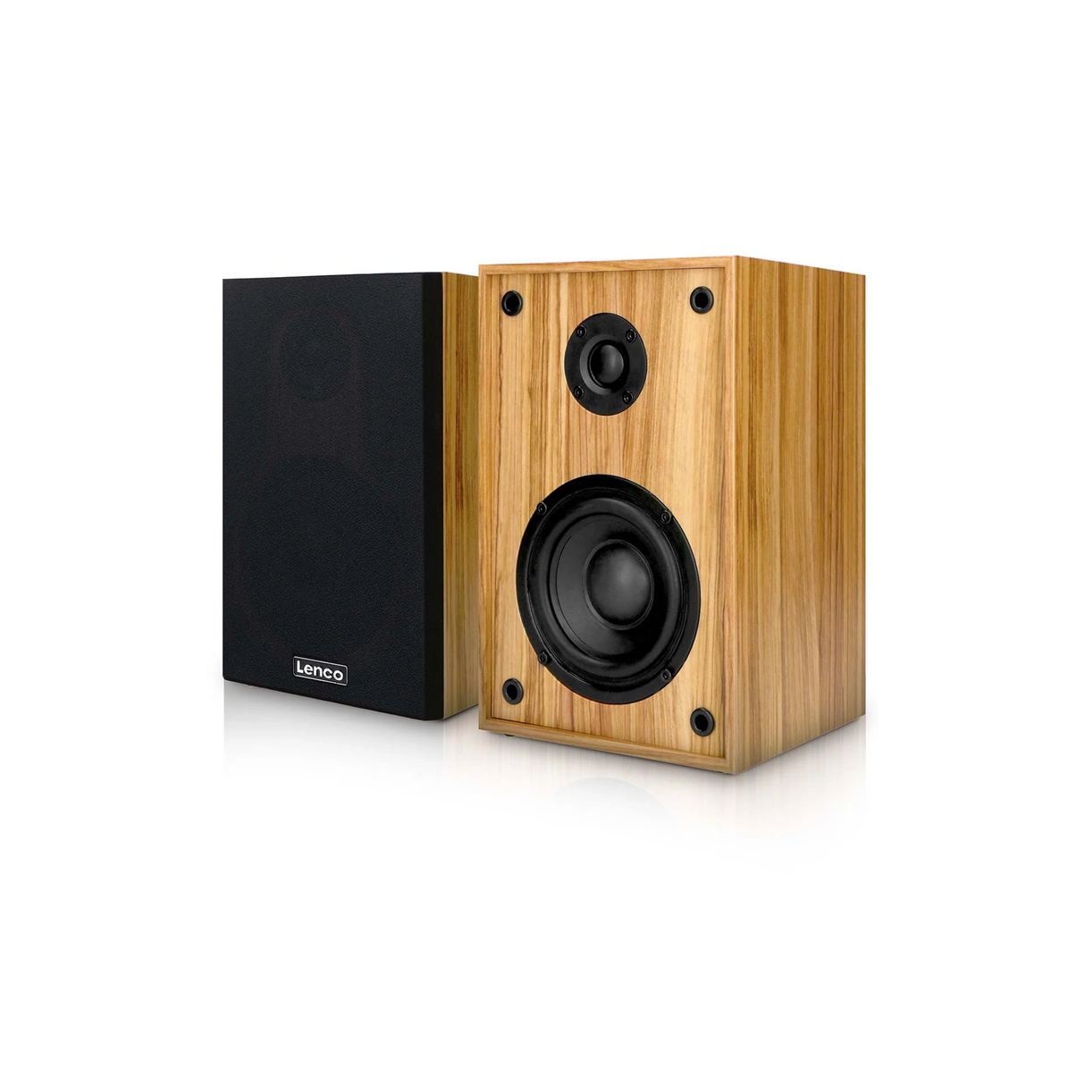 Lenco LS-500OK - Record player with built-in amplifier and Bluetooth plus Bookshelf Speakers (Wood)