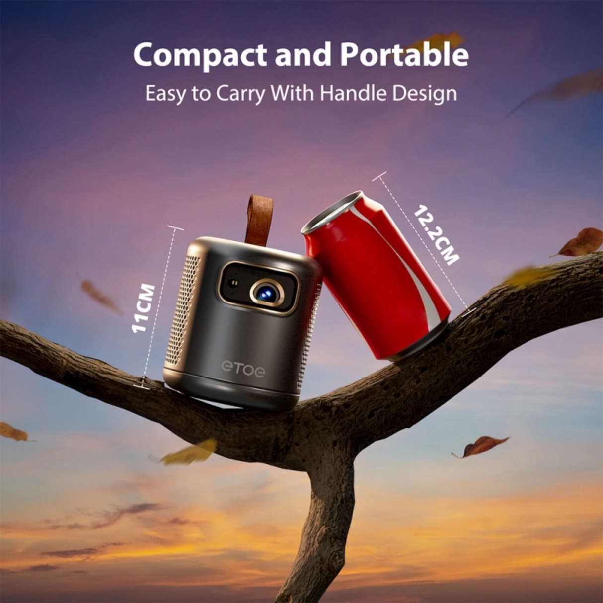 ETOE Dolphin - 1080P Full HD DLP Smart Portable Google TV Projector with Built In Battery