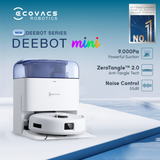 Ecovacs DEEBOT Mini Omni - 2 in 1 Robot Vacuum Cleaner (9000 Pa, Self-Emptying Omni Station, ZeroTangle 2.0, TrueMapping 2.0, 45℃ Hot Air Drying, Deep Mopping, One-Touch Self-Cleaning)