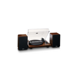 Lenco LS-600WA - Record player with built-in amplifier & Bluetooth plus 2 Bookshelf speakers (Walnut)