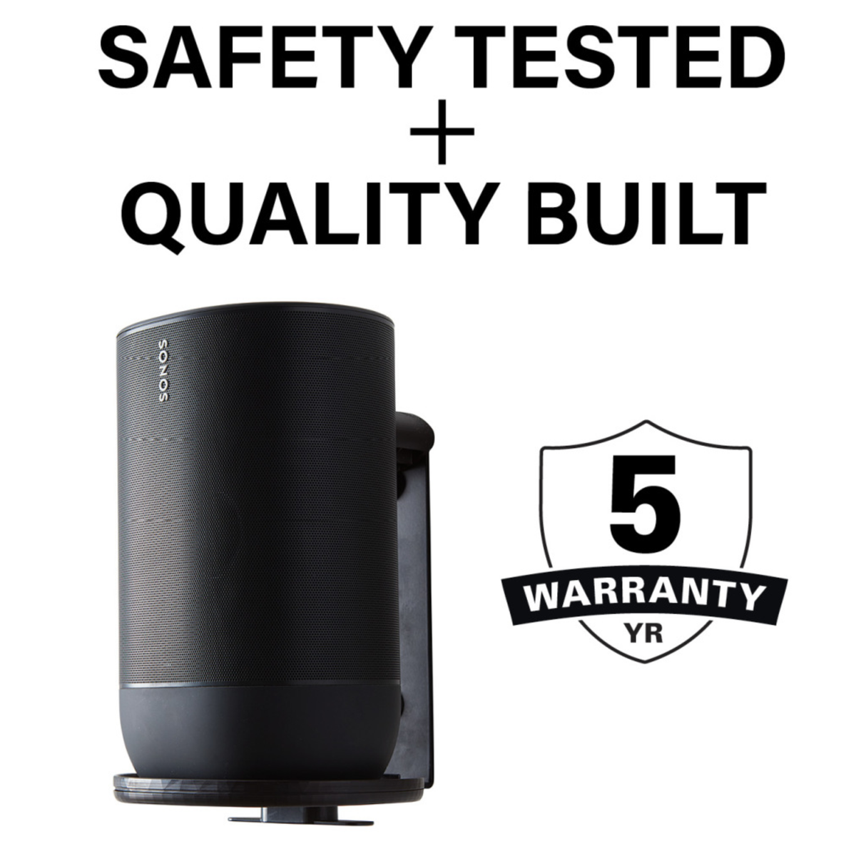 Sanus WSSMM1 Mount Designed For Sonos Move & Move 2 Speaker (Black) (Each)
