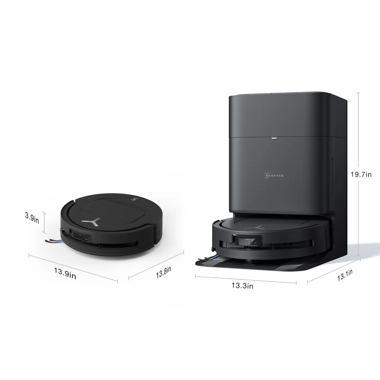 Ecovacs DEEBOT T80 Omni - 2 in 1 Robot Vacuum Cleaner & Mop, 18000 Pa, 6400 mAh Battery, OZMO Roller Real-Time Mop Washing, Self-Emptying, Hot Air Drying, AI ReMop 2.0