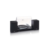 Lenco LS-500BK - Record player with built-in amplifier and Bluetooth plus Bookshelf Speakers (Black)