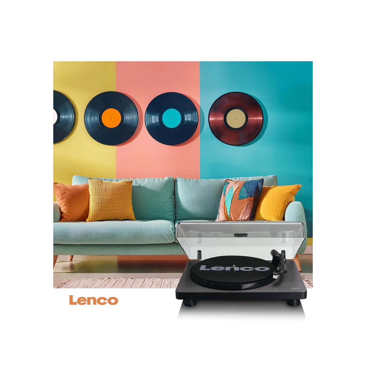 Lenco L-30BK - Record Player with USB (Black)