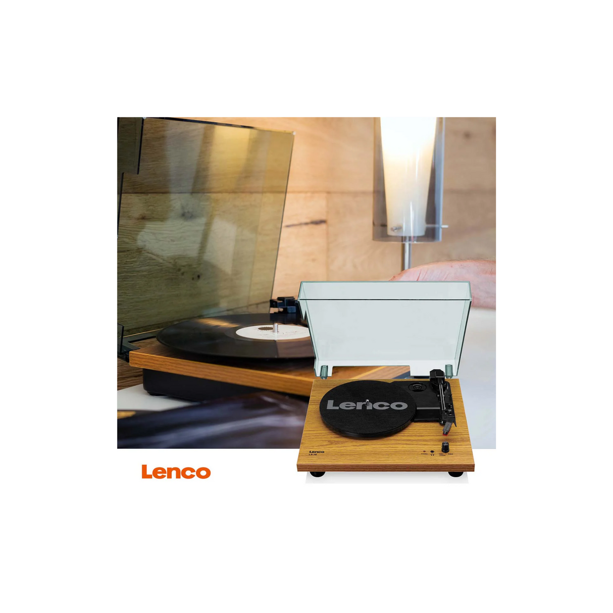 Lenco LS-10WD - Record Player with built-in speakers (Wood)