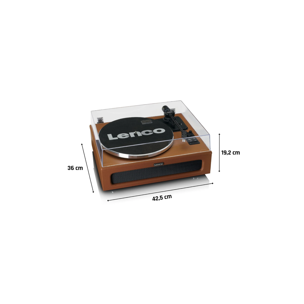 Lenco LS-430BN - Record Player with built-in speakers (Brown)