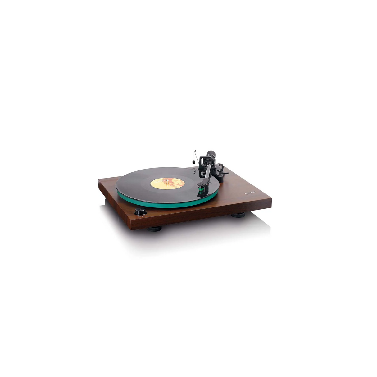 Lenco LBT-225WA - Record player with Bluetooth (Dark Brown) (Audio-Technica AT-VM95E high quality cartridge)