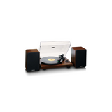 Lenco LS-600WA - Record player with built-in amplifier & Bluetooth plus 2 Bookshelf speakers (Walnut)