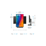 BenQ PD2705U - 27 Inches 4K UHD sRGB USB-C Designer Monitor, 99% sRGB & 99% Rec.709, Color Mode, Darkroom Mode, Animation Mode, CAD/CAM