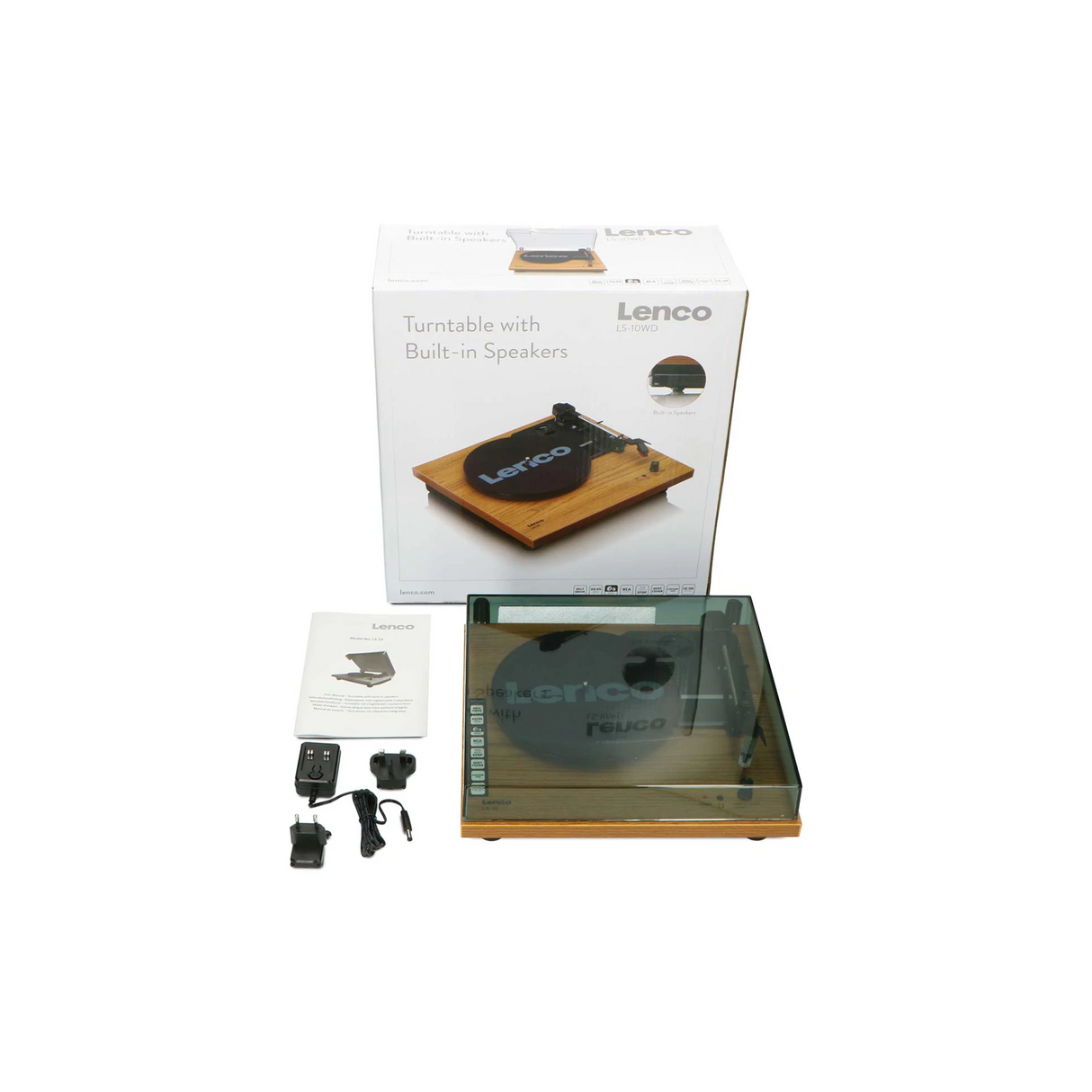 Lenco LS-10WD - Record Player with built-in speakers (Wood)