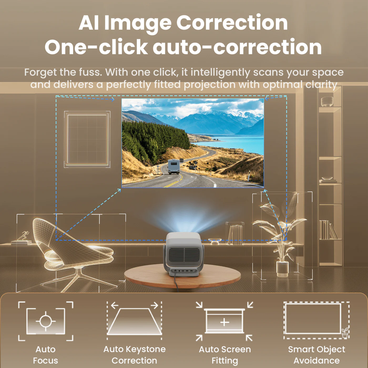 JMGO N3 4K - Triple Laser Smart 4K Portable Projector