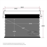 Vividstorm PRO Slimline Tab Tension Ultra short Throw Ambient Light Rejecting Drop Down Motorised Projection Screen 130 Inches