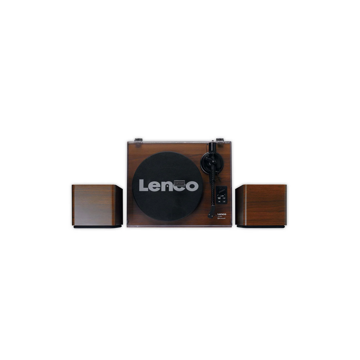 Lenco LS-600WA - Record player with built-in amplifier & Bluetooth plus 2 Bookshelf speakers (Walnut)
