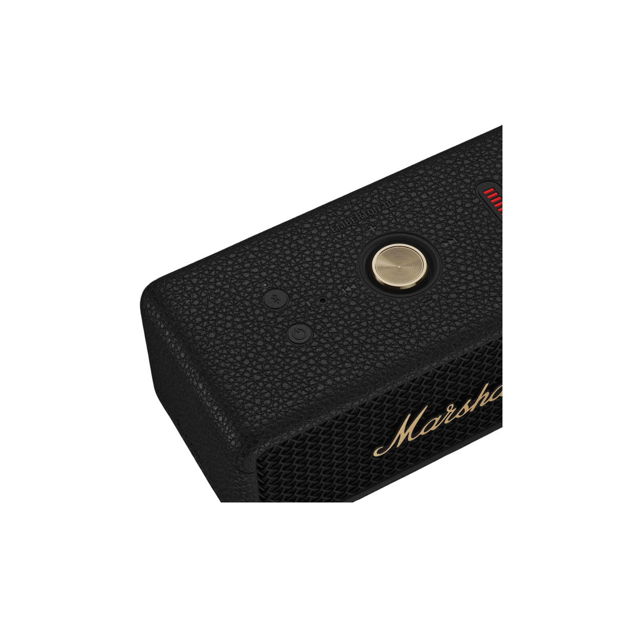 Marshall Emberton III Compact Portable Bluetooth Speaker with 32+ Hours of Playtime (Black & Brass)