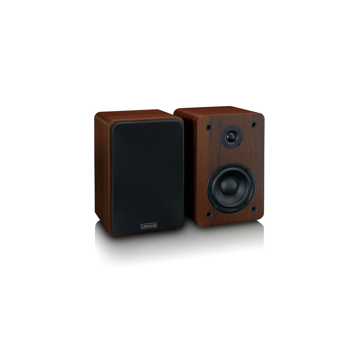 Lenco LS-600WA - Record player with built-in amplifier & Bluetooth plus 2 Bookshelf speakers (Walnut)