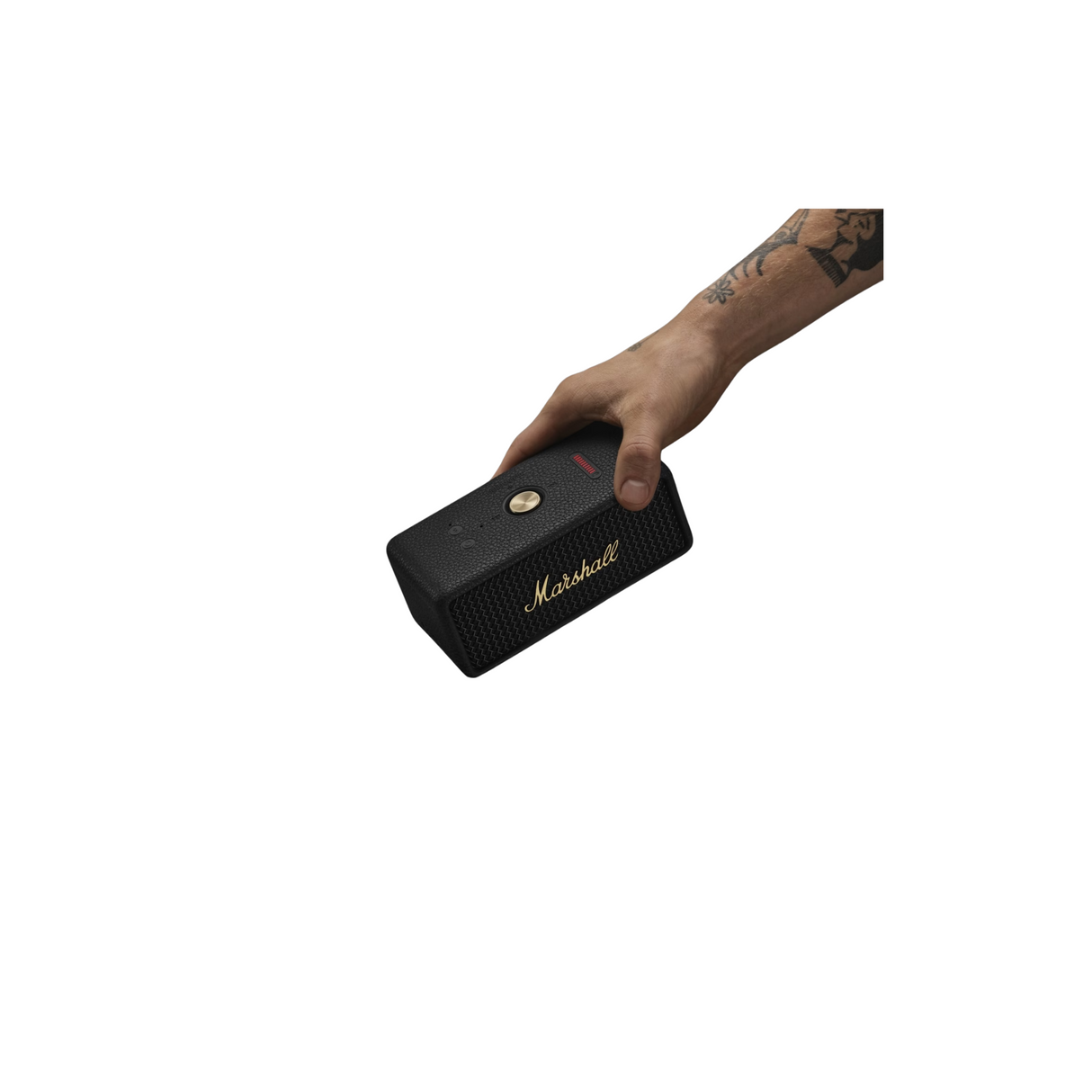 Marshall Emberton III Compact Portable Bluetooth Speaker with 32+ Hours of Playtime (Black & Brass)