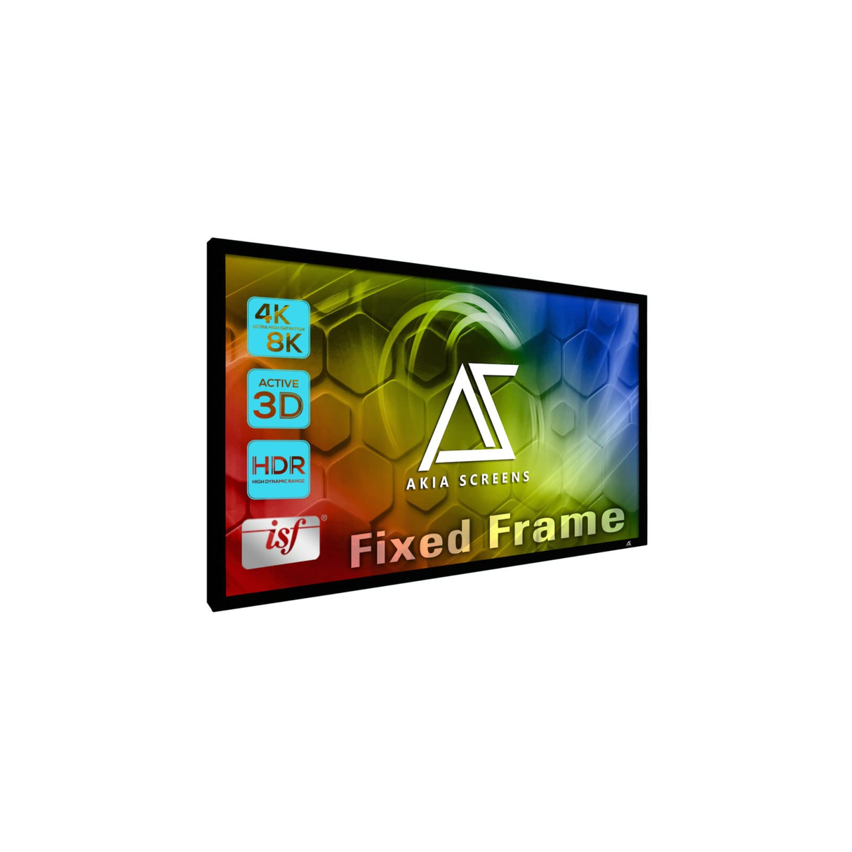 Akia Screens AK-FF110WH2 - 110 Inches CineWhite Fixed Frame Projection Screen (16:9) (8K / 4K Ultra HD 3D Ready HDR Compatible)
