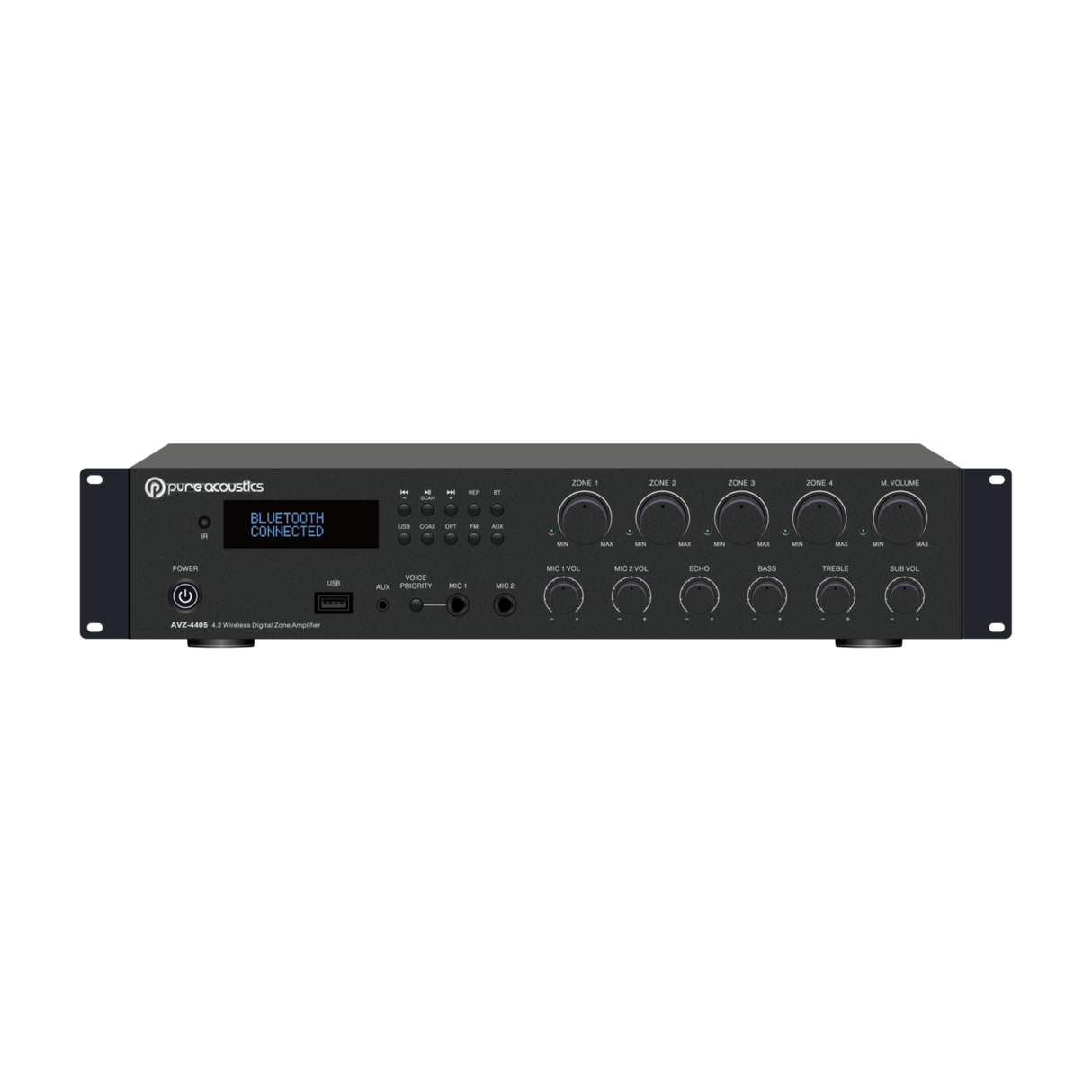 Pure Acoustics Maestra AVZ 4405 - 4 Zone Stereo Professional Power Amplifier