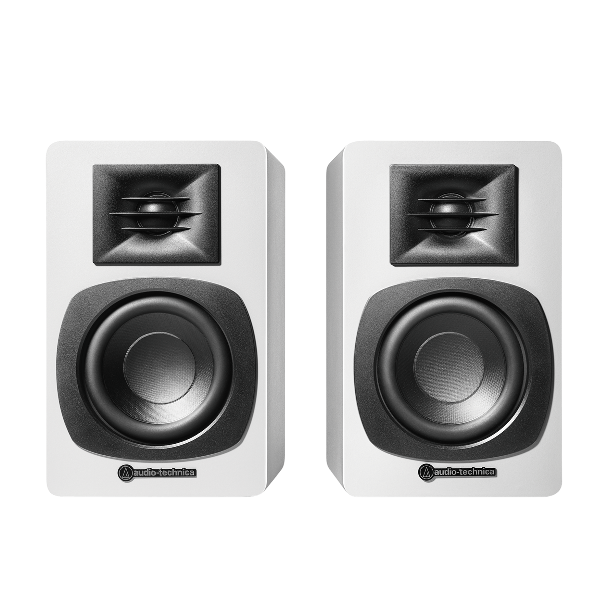 Audio Technica AT-SP3X - Active Powered Bookshelf Speakers (Pair) (White)