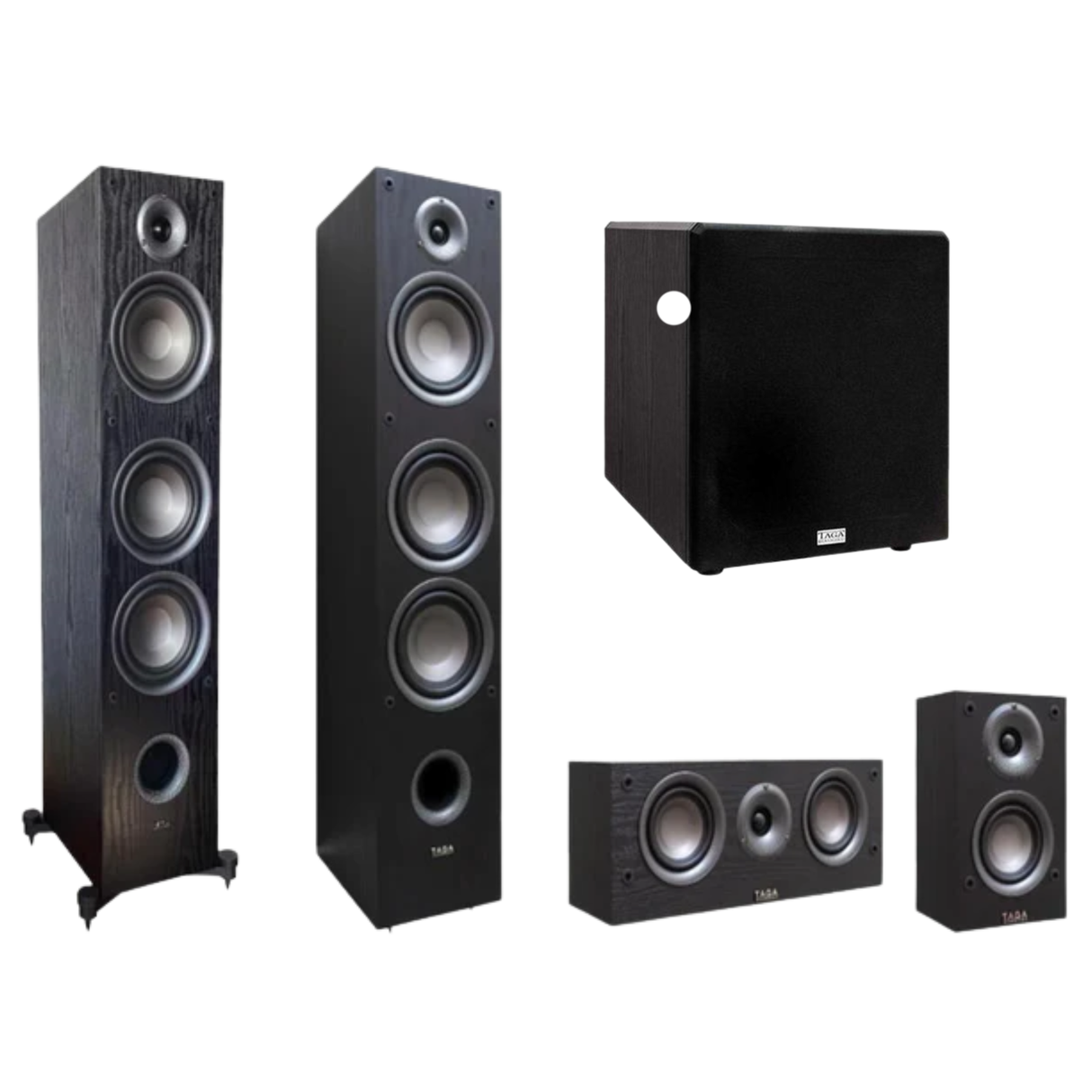 TAGA Harmony TAV-607 Speaker Package + TAGA Harmony TSW-90 V.4 10'' Subwoofer - 5.1 Speaker Package