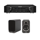 Marantz PM6007 Integrated Amplifier with Q Acoustics 3020i Bookshelf Speakers (Black) (Stereo Bundle Package)