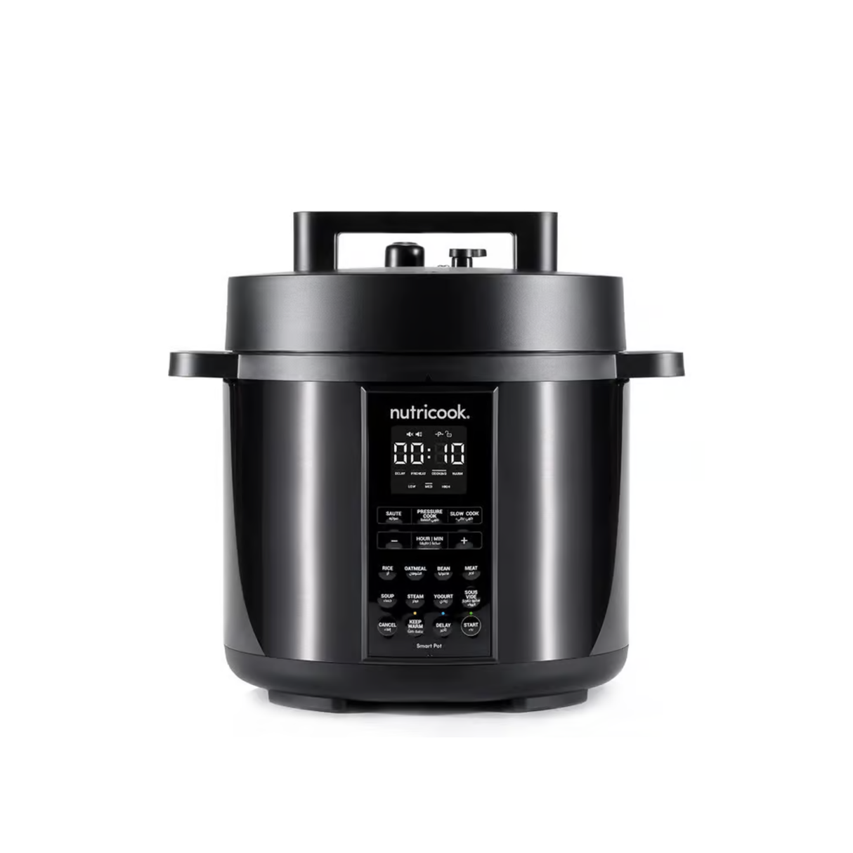 Nutricook 6 QT - 5.7L Stainless Steel Smart Pot 2, 1000W, 9-in-1 Electric Pressure Cooker, Slow Cooker, Rice Cooker, Steamer, Sauté, Sous Vide, Yogurt Maker, Smart Lid, Delay Start
