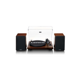 Lenco LS-600WA - Record player with built-in amplifier & Bluetooth plus 2 Bookshelf speakers (Walnut)