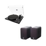 Q Acoustics M20 Wireless Powered Speakers (Black) + Argon Audio TT MK2 Record Player (Stereo Bundle Package)