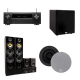 Denon AVRX-1700H 8K AV Receiver + Taga TAV-606 V.3 Speaker Package + Taga TSW-90 Subwoofer + Taga TCW-190R In-Ceiling Speakers 5.1.2 Home Theatre Bundle