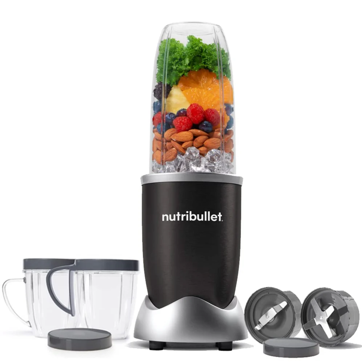 Nutribullet Pro Blender High-Speed Nutrient Extractor - 900W Black with 3 Unbreakable Jars & 2 Blade Set (Wet & Dry) (Black)